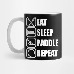 Eat Sleep Paddle Repeat - Kayaker Tee Mug